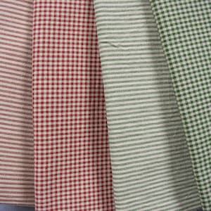 4 pc Christmas Red, Green and Beige Homespun 1/4 Yd Bundle, Fat Quarter Bundle or by the Yard Quilting Sewing Crafting Rag Quilts Rag Wreath