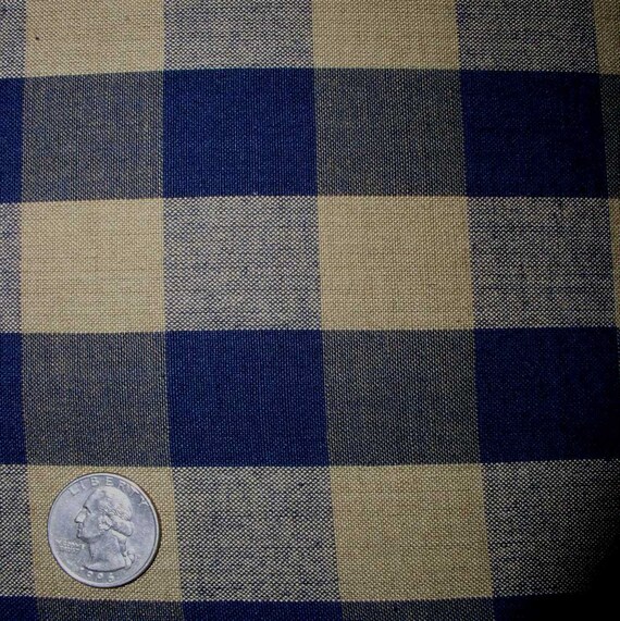 Navy Buffalo Check Homespun Fabric Dunroven House Rag Quilting Etsy