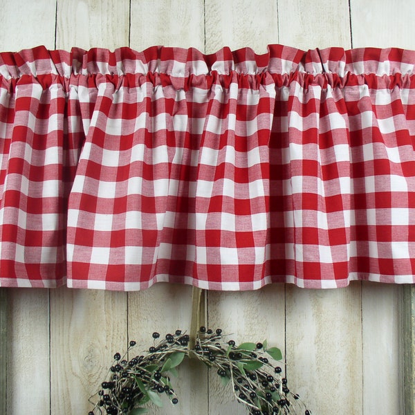 Red Kitchen Curtains - Etsy
