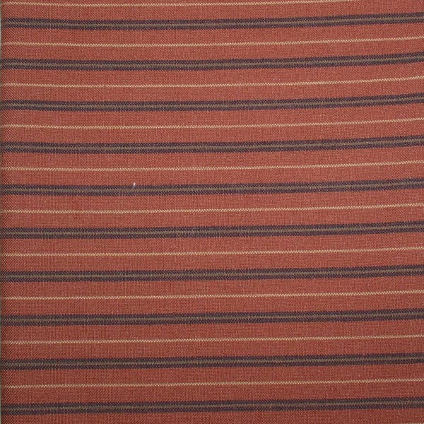 Rusty Pumpkin Orange Black and Tan Stripe Homespun or Flannel Fabric by the Fat Quarter, Half Yard or Yard Burnt Orange Pumpkin Fabric