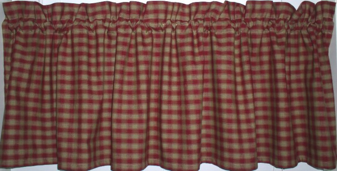 New Country Primitive Red Cranberry CHECK BERRY VINE STAR