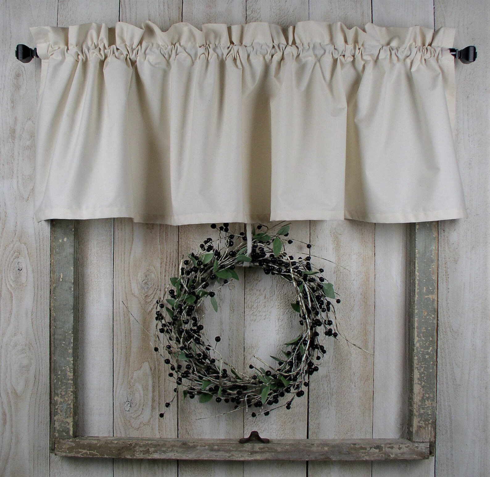 Muslin Farmhouse Valances Tiers Runners Country Curtains Etsy