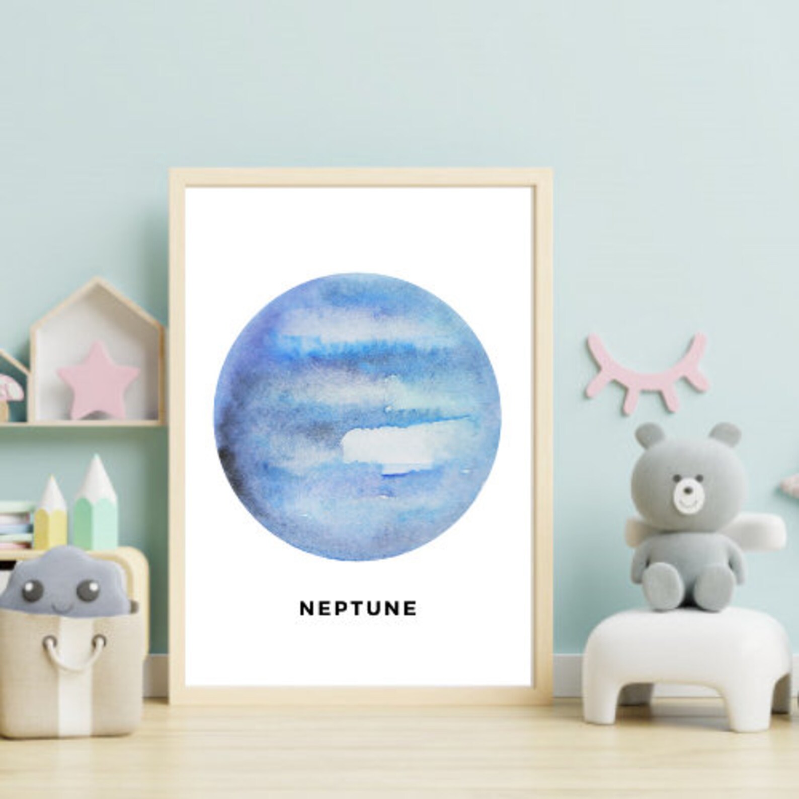 Neptune Printable Wall Art Wall Art Solar System Etsy