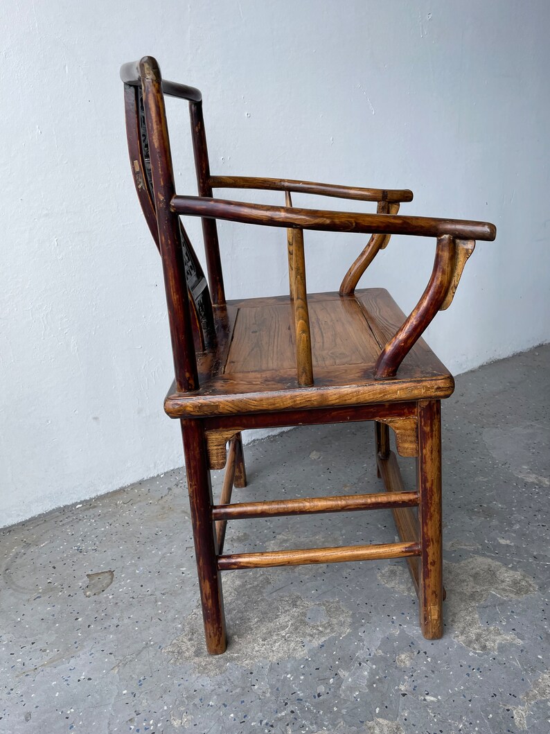 Gorgeous pair of 19th 1800's Century Chinese Hardwood Arm Chairs image 5