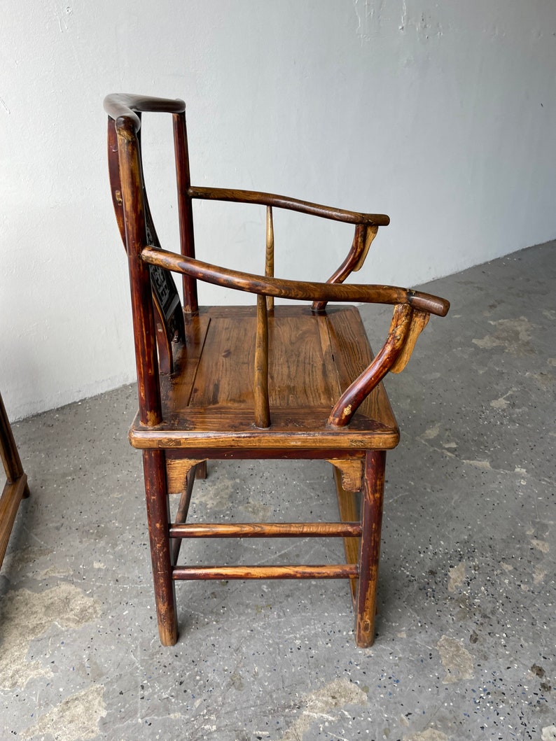 Gorgeous pair of 19th 1800's Century Chinese Hardwood Arm Chairs image 4