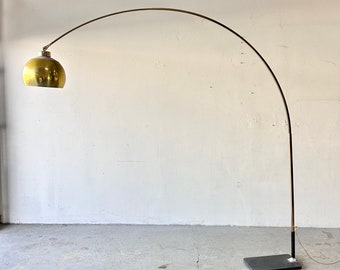 70’s / 80’s Mid Century Modern to Postmodern Brass Arc Floor Lamp