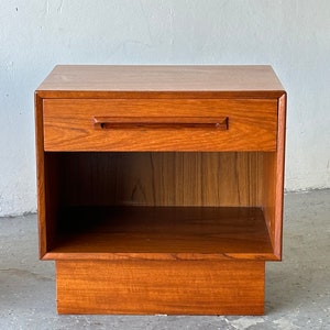 A Pair of Westnofa Danish Modern Teak nightstand / End Tables image 2