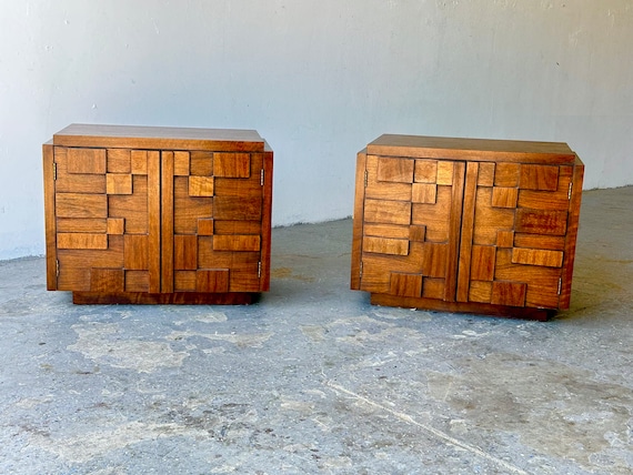 Lane cheap brutalist nightstand