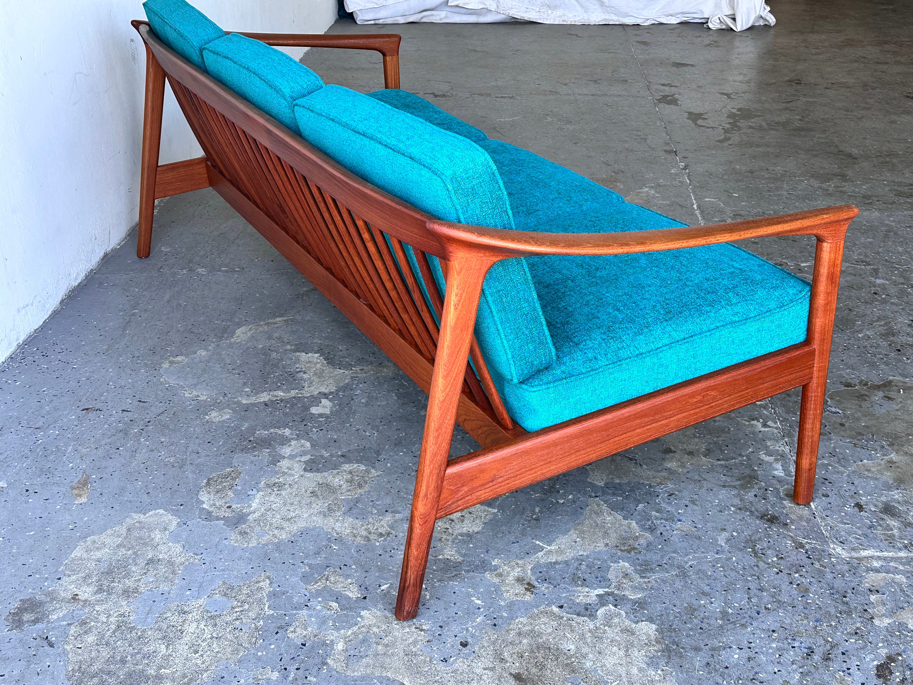 Danish Mid Century Modern Teak Sofa by Folke Ohlsson for Dux Model
