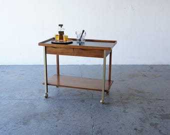 American of Martinsville Mid-Century Modern Bar Cart or Serving Cart