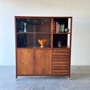 Mid Century Modern American of Martinsville Dania Display Cabinet China Hutch image 1