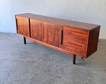 Mid Century Danish Modern Rosewood Credenza By Ib-Kofod Larsen for Faarup Møbelfabrik