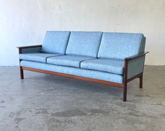 Restored Danish Mid Century Modern Rosewood Sofa by Westnofa