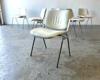 Mid-Century Modern Italian DSC106 Chairs by Giancarlo Piretti for Anonima Castellic Set of 6