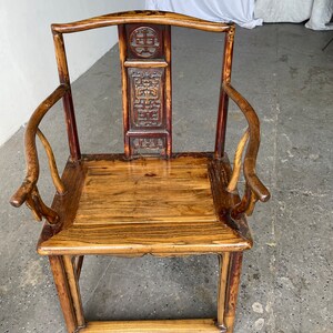 Gorgeous pair of 19th 1800's Century Chinese Hardwood Arm Chairs image 10
