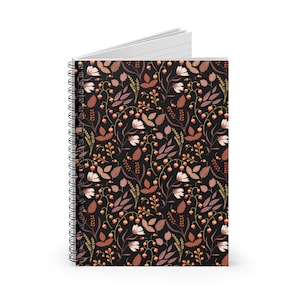 Fall Floral P.O.D Spiral Bound Autumn Notebook
