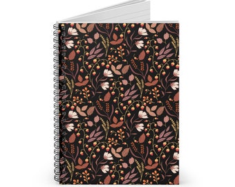 Fall Floral P.O.D Spiral Bound Autumn Notebook