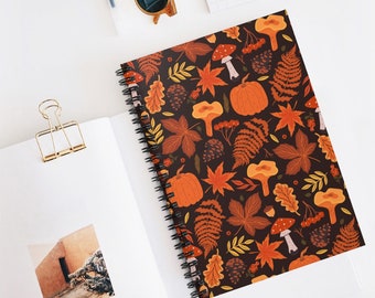 Cottage Core Herbst Florals P.O.D Spiral gebunden Herbst Notizbuch