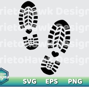 Hiking Boot Print SVG / Hiking Love / Adventure / Vector / Cutting File / Cricut / Silhouette / Graphic / Clip Art