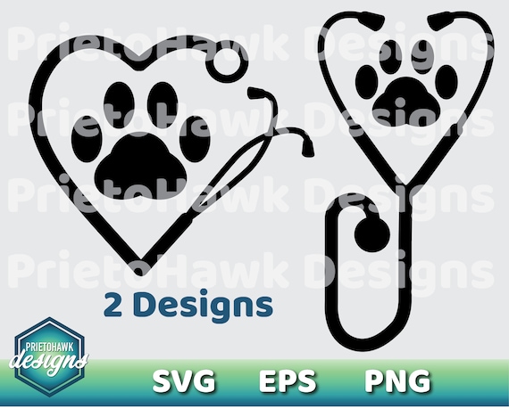 Download Veterinarian Svg Vet Tech Svg Stethoscope Paw Print Etsy