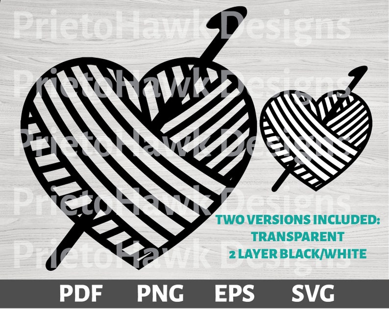 Download Crochet Yarn Heart SVG / Vector / Cutting File / Cricut ...