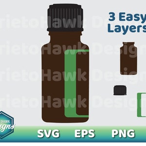 Essential Oil Bottle SVG / Doterra Bottle / EO / Vector / Cutting File / Cricut / Silhouette / Graphic / Clip Art