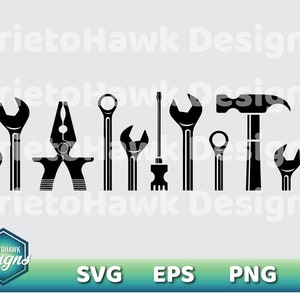 Tool SVG / Tool Border / Tool Silhouette / Hand Tools /Father's Day / Dad Gift / Hammer / Wrench / Pliers