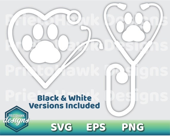 Download Veterinarian Svg Vet Tech Svg Stethoscope Paw Print Etsy
