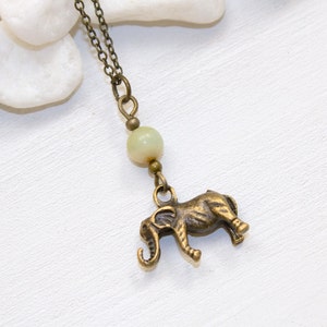 Elephant Necklace, Tiny Elephant Necklace, Elephant Jewelry, Elephant Pendant, Elephant Charm, Boho Jewelry, Layering Necklace