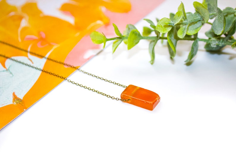 Natural Carnelian Necklace Pendant, Dainty Necklace Sterling Silver, Sacral Chakra Necklace, Carnelian Healing Necklace, Carnelian Jewelry image 3