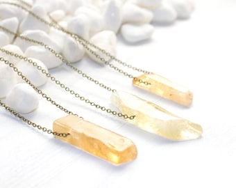 Solar Plexus Chakra Necklace, Citrine Necklace, Chakra Healing Necklace, Citrine Jewelry, Chakra Jewelry, Stomach Healing Jewelry