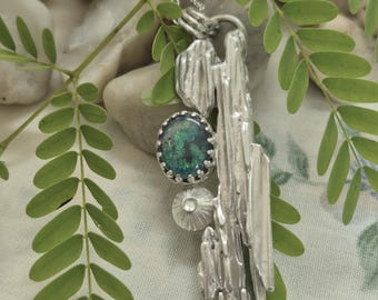 Opal Pendant.  Australian Lightning Ridge Opal.   Set in Solid Sterling Silver.