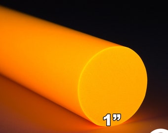 1&quot; Orange Glow In the Dark Rod TurboGlow CarbonWaves
