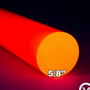 5/8&quot; Fire  Glow In the Dark Rod TurboGlow CarbonWaves