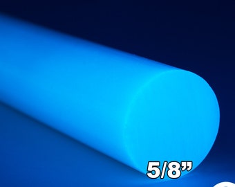 5/8&quot; Blue Glow In the Dark Rod TurboGlow CarbonWaves