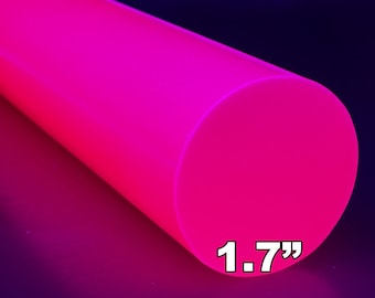 1.7" Electric Pink Glow In the Dark Rod TurboGlow CarbonWaves