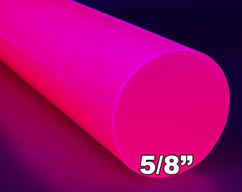 5/8" Electric Pink Glow In the Dark Rod TurboGlow CarbonWaves