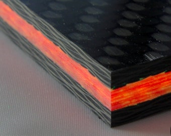 3/8&quot; Fire GlowWaves-koolstofvezelplaat CarbonWaves Glow In The Dark GITD