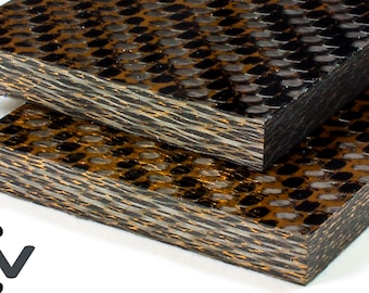 1/8 &quot;Bronze Kohlefaser Messerwaage 2er Set CarbonWaves Messerrohling