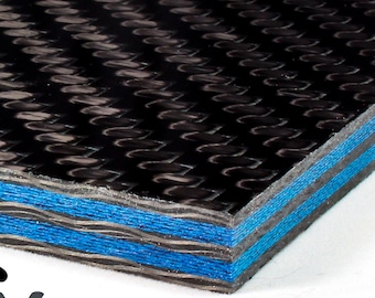1/4" Blue Metallic Carbon Fiber Plate CarbonWaves Carbon Fibre Sheet