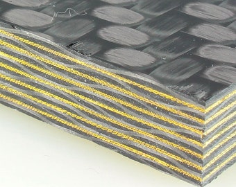 1/4" Brass DragonStrike Carbon Fiber Plate CarbonWaves Carbon Fibre Sheet