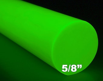 5/8" Neon Green Glow In the Dark Rod TurboGlow CarbonWaves