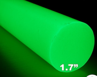 1,7" Ultrazielony pręt świecący w ciemności TurboGlow CarbonWaves