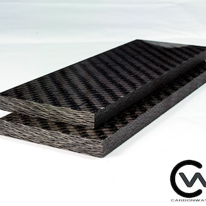 1/4&quot; Titanium Carbon Fiber Knife Scale Set of 2 CarbonWaves Knife Blank