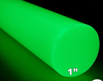 1&quot; Ultra Green Glow In the Dark Rod TurboGlow CarbonWaves