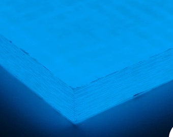 1/4" Blue GlowWaves Plate by CarbonWaves