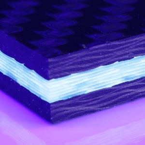 3/8" White GlowWaves Carbon Fiber plate CarbonWaves Glow In The Dark GITD