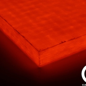 1/4&quot; White Fireball GlowWaves Plate by CarbonWaves