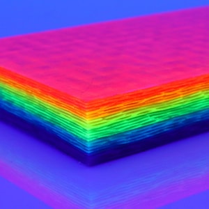 1/2&quot; Rainbow GlowWaves Plate by CarbonWaves