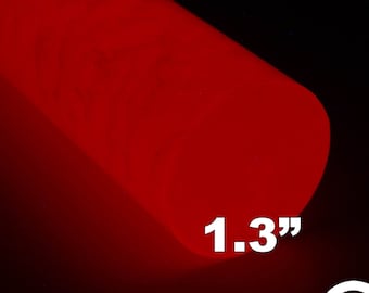 1,3" Ruby Red Glow In the Dark Rod TurboGlow CarbonWaves
